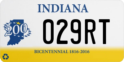 IN license plate 029RT