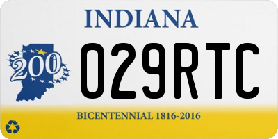IN license plate 029RTC