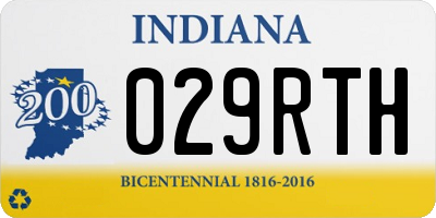 IN license plate 029RTH