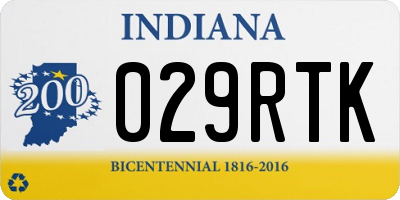 IN license plate 029RTK