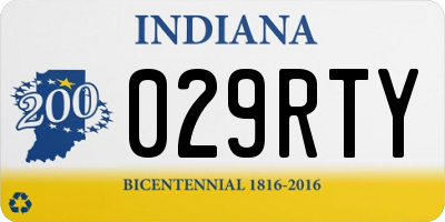 IN license plate 029RTY