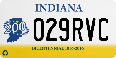 IN license plate 029RVC