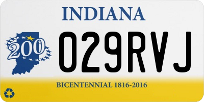 IN license plate 029RVJ