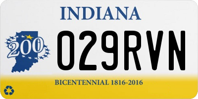 IN license plate 029RVN