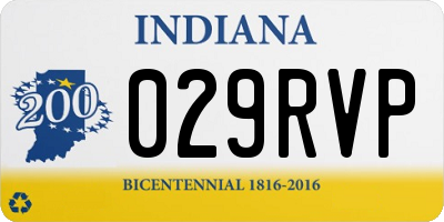 IN license plate 029RVP