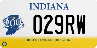 IN license plate 029RW