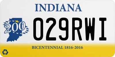 IN license plate 029RWI