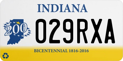 IN license plate 029RXA