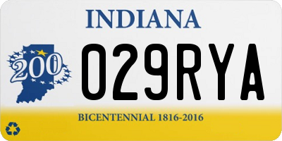 IN license plate 029RYA