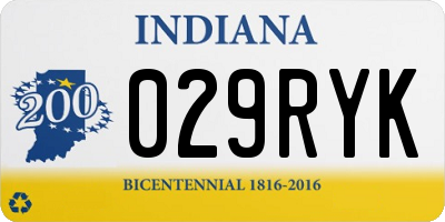 IN license plate 029RYK