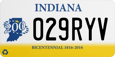 IN license plate 029RYV