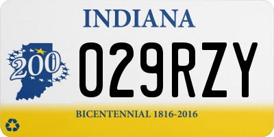 IN license plate 029RZY