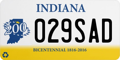 IN license plate 029SAD