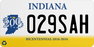 IN license plate 029SAH
