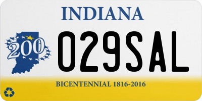 IN license plate 029SAL
