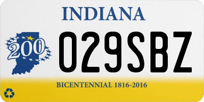 IN license plate 029SBZ