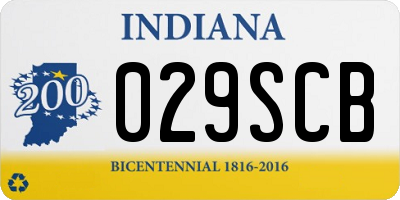 IN license plate 029SCB