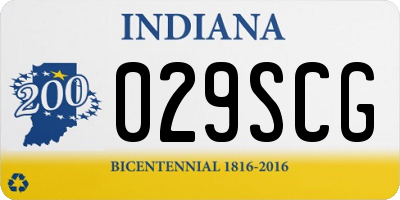 IN license plate 029SCG