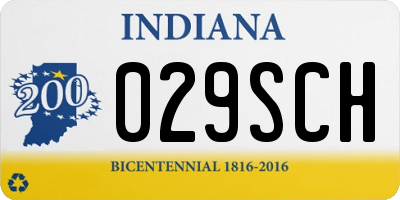 IN license plate 029SCH