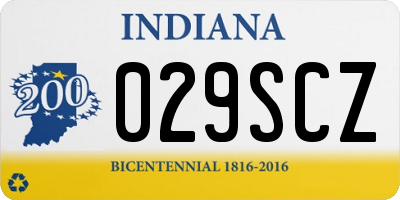 IN license plate 029SCZ