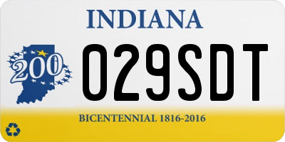 IN license plate 029SDT