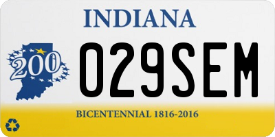 IN license plate 029SEM