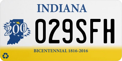 IN license plate 029SFH