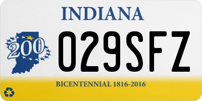 IN license plate 029SFZ