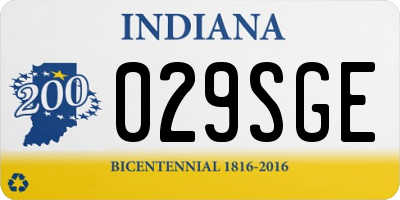 IN license plate 029SGE