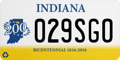 IN license plate 029SGO