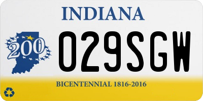 IN license plate 029SGW