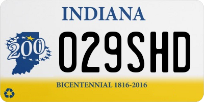 IN license plate 029SHD
