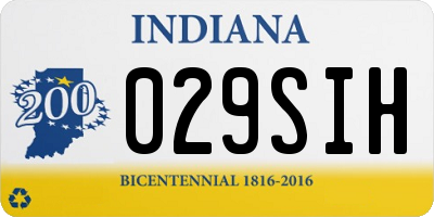 IN license plate 029SIH