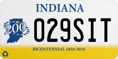IN license plate 029SIT