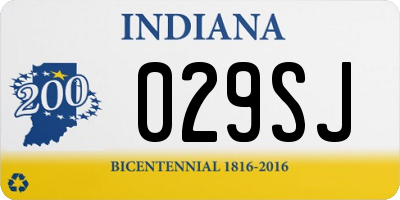 IN license plate 029SJ