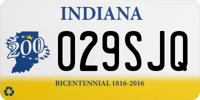 IN license plate 029SJQ