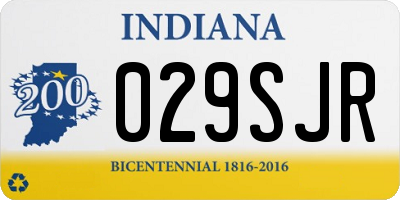 IN license plate 029SJR