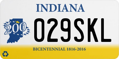 IN license plate 029SKL