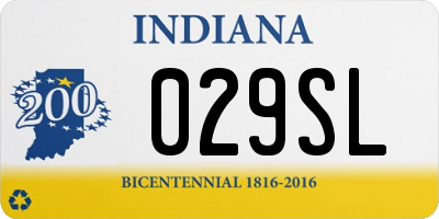 IN license plate 029SL