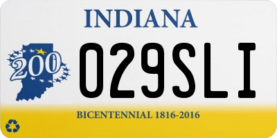 IN license plate 029SLI