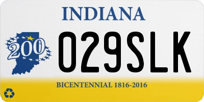 IN license plate 029SLK