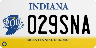 IN license plate 029SNA