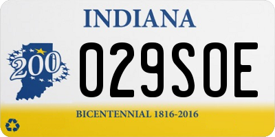 IN license plate 029SOE