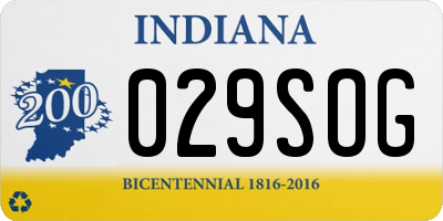IN license plate 029SOG