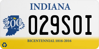 IN license plate 029SOI