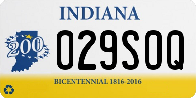 IN license plate 029SOQ