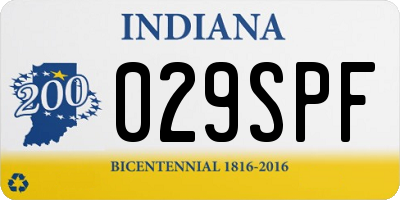 IN license plate 029SPF