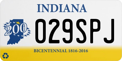 IN license plate 029SPJ
