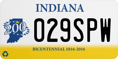 IN license plate 029SPW