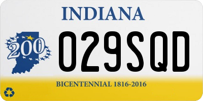 IN license plate 029SQD